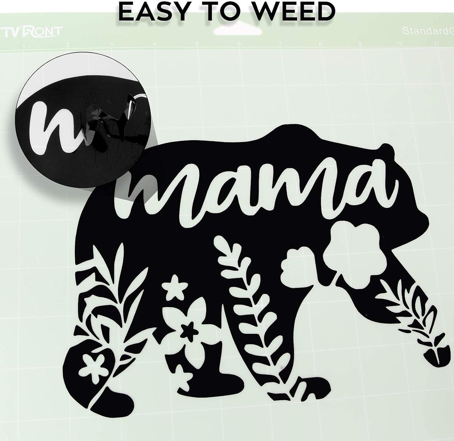 HTVRONT Black Permanent Vinyl, 12 Pack Black Vinyl for Cutting Machine - 10 Permanent Sheets 12" x 12"& 2 Transfer Tape Sheets for Party Decoration, Sticker, Craft Cutter, Car Decal (Glossy)