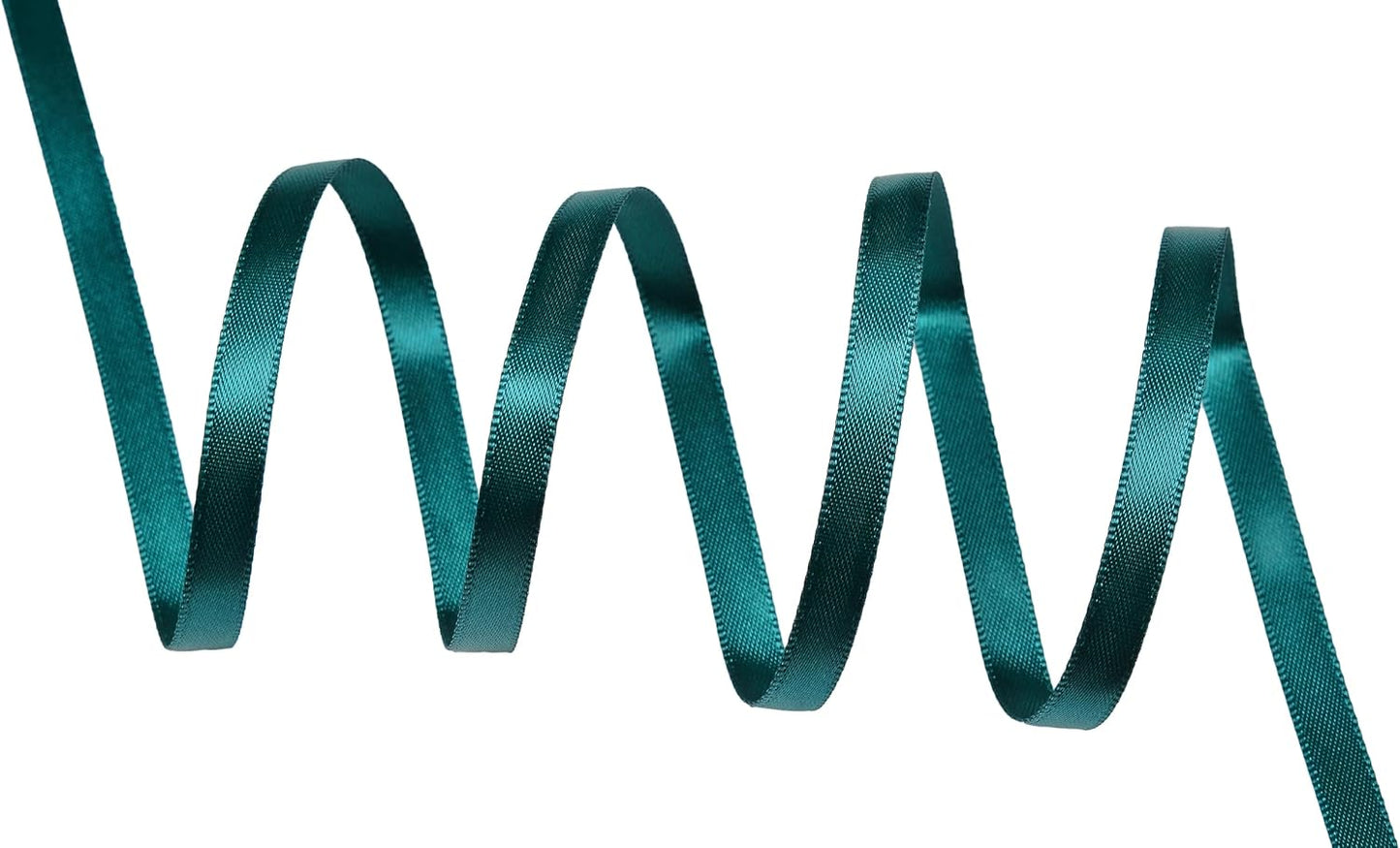 YAMA Teal Double Faced Satin Ribbon 1/4 Inch 25 Yards Teal Ribbon for Gift Wrapping Crafts Hair Bows Wedding Party Decoration