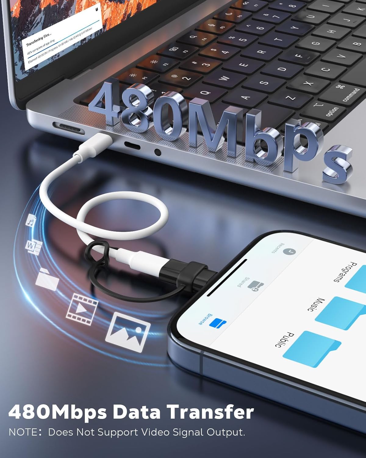 MoKo 4 Pack Lightning Female to USB C Male Adapter,USB-C Lightning Adapter for iPhone 15/16 Pro/16 Pro Max/Plus,Galaxy S24,iPad,iPhone to USB C Adapter for Charging/Data Sync, NOT for Audio/OTG, Black