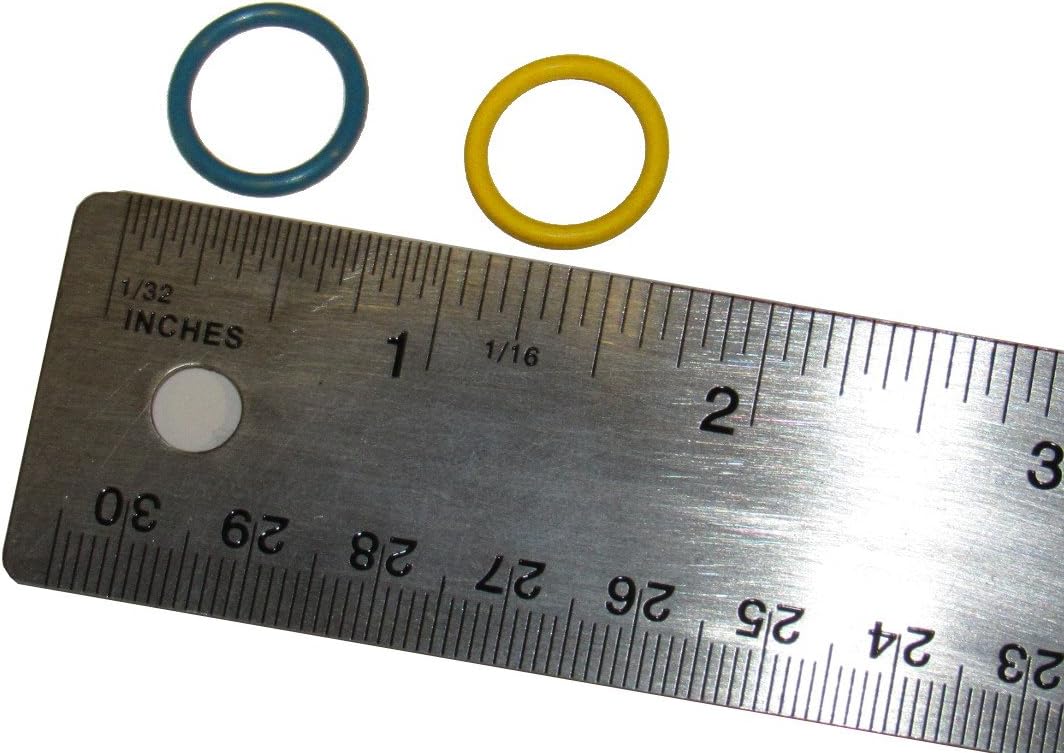 (100 Pack) Soft Stitch Ring Markers, Blue & Yellow (Medium Size for Needle Sizes 9-15, Includes 2 Colors, for Knitting/Crochet/etc)