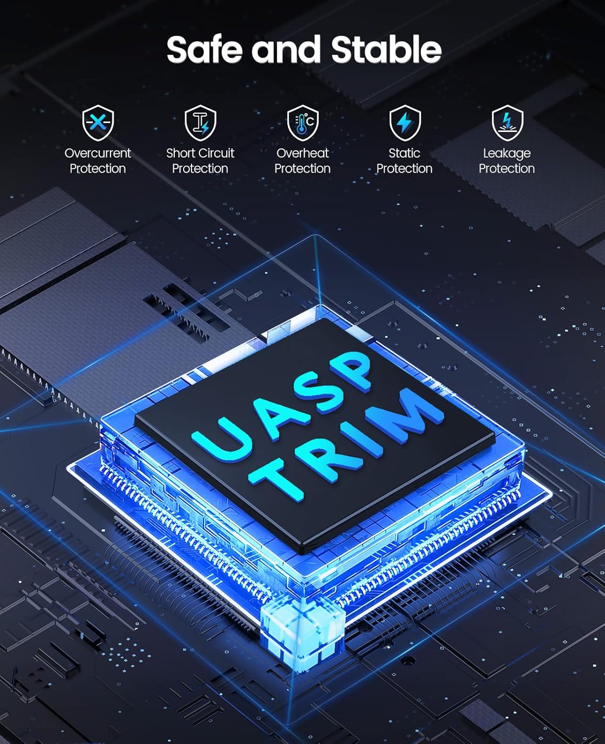 ORICO External Hard Drive Docking Station for 2.5/3.5 Inch HDD SSD USB 3.0 to SATA Hard Drive Dock Up to 22TB Support UASP 12V Power Adapter Supply-DD18