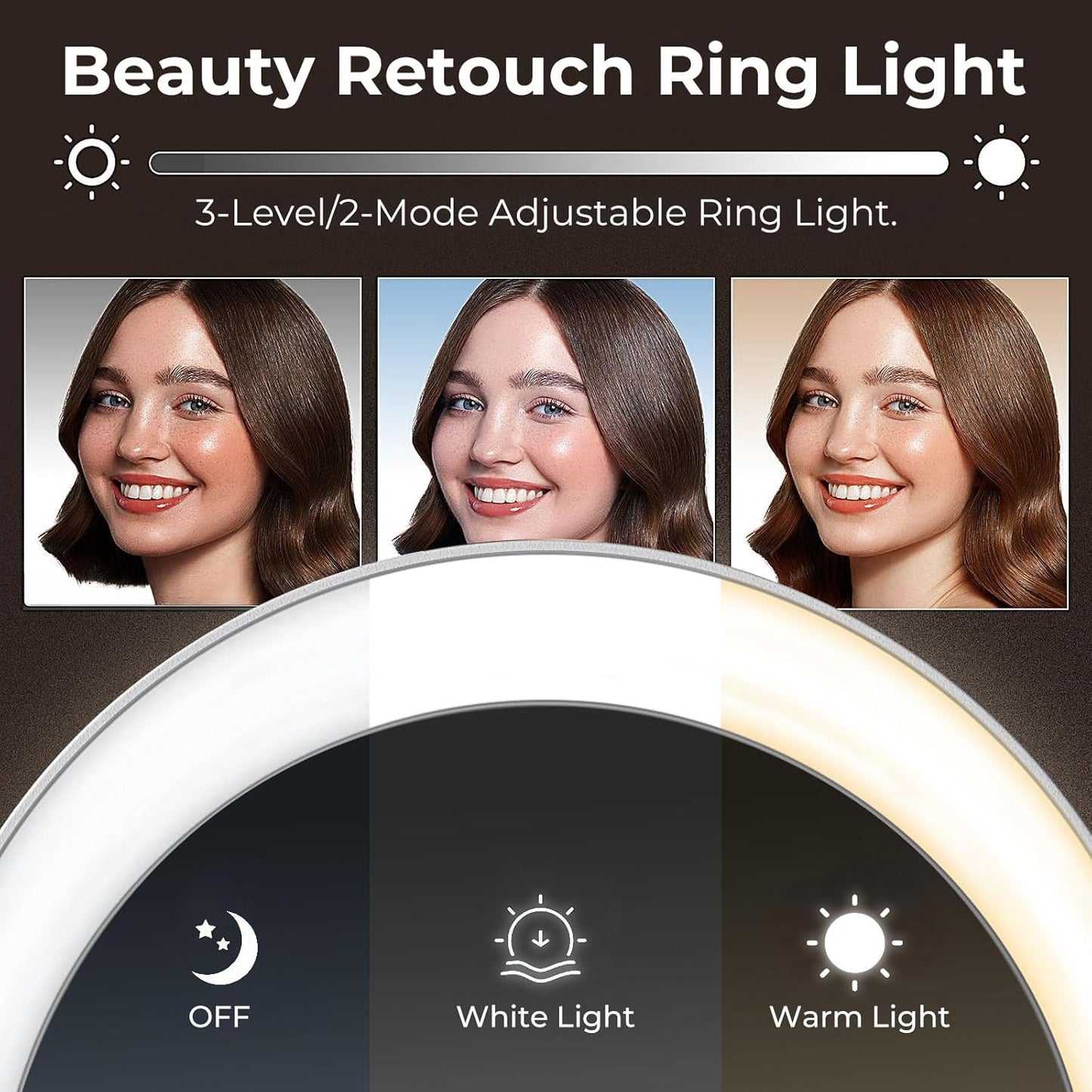 2K Webcam for PC with Microphone & Light & Privacy Cover, Web Camera for Desktop Computer/Laptop/Monitor/Mac, USB Streaming Camera for Zoom/Skype/Teams/Video Calling/Studying and Conference