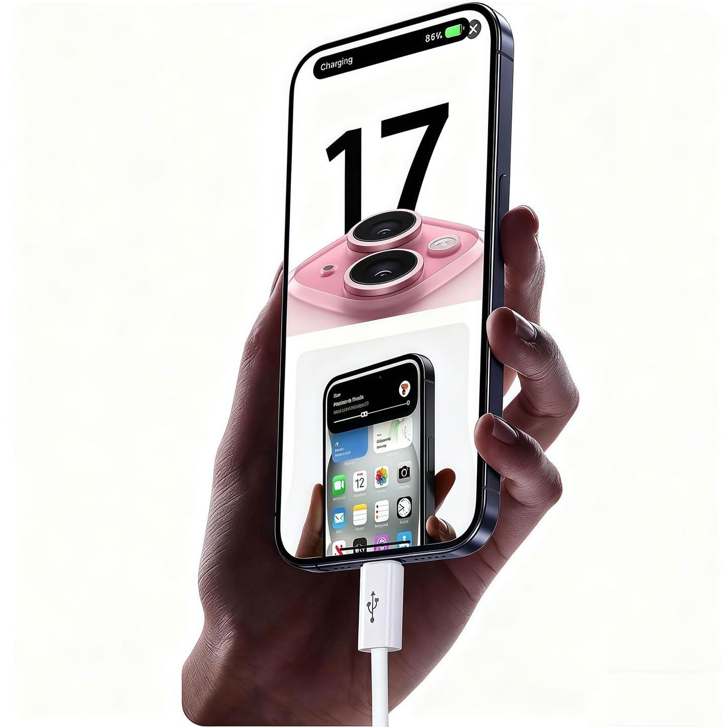 5FT USB C to USB C Woven Cable for iPhone 15/16/17, 16 Pro Max, 16 Plus, 16E, 17Air Car Carplay Charger Cord, AirPods 4, AirPods Pro (2nd/3rd Gen) Fast Charging Cable, iPad Pro/ iPad Air Charger Cable