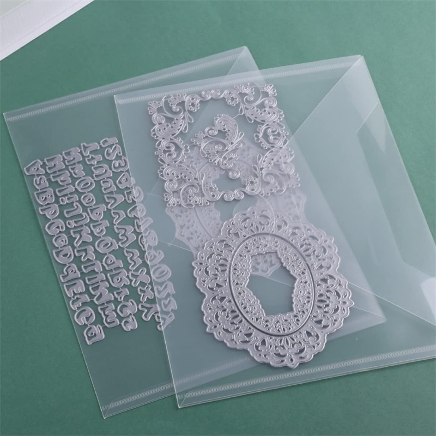 20 Pcs Large 11.5"X9" Stamp & Die Storage Pockets Resealable Clear Plastic Seal Bags Storagefor Cutting Dies Stencil Album Stamp Crafts for DIY Scrapbooking Paper Card Craft Cutting Dies Storage