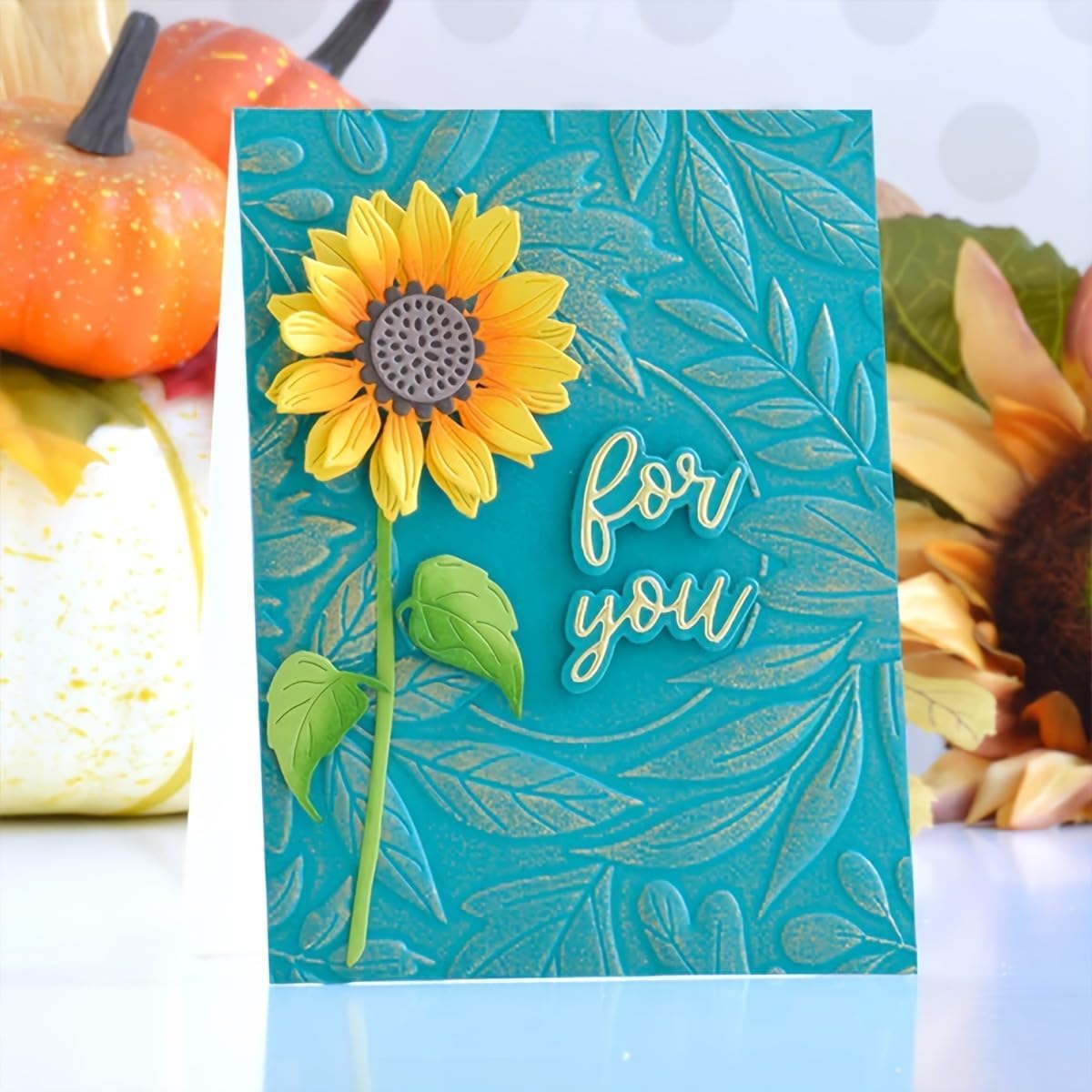 Lapoo Flowers Metal Cutting Die for Scrapbooking - Durable, Cut Stencils for DIY Scrapbook Photo Album Decorative Paper Card, Card Making Supplies, Embossing (Sunflower 3.8 x 2.7 in)