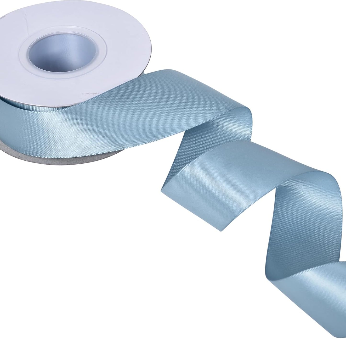 YAMA Dusty Blue Double Faced Satin Ribbon, 1 1/2 Inch 25 Yards, Great for Crafts Bows Flower Bouquet Wedding Home Decor Gift Wrapping