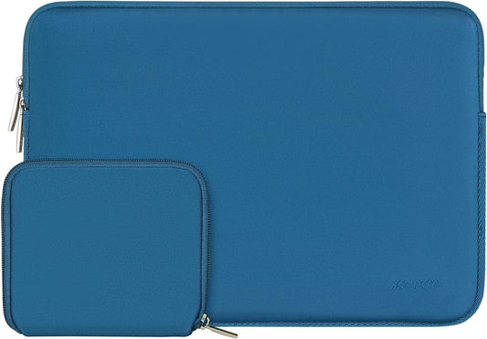 MOSISO Laptop Case 13.3 inch, 13-13.3 inch Laptop Sleeve Bag Compatible with MacBook Air/Pro 13/Pro 14 M5 M4 M3 M2 M1, HP Dell ASUS Lenovo, Neoprene Computer Sleeve Bag with Small Case, Lake Blue