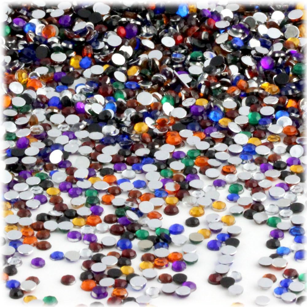 The Crafts Outlet 1,440pc Rhinestones Round 3mm (10ss) Flatback Light Orange