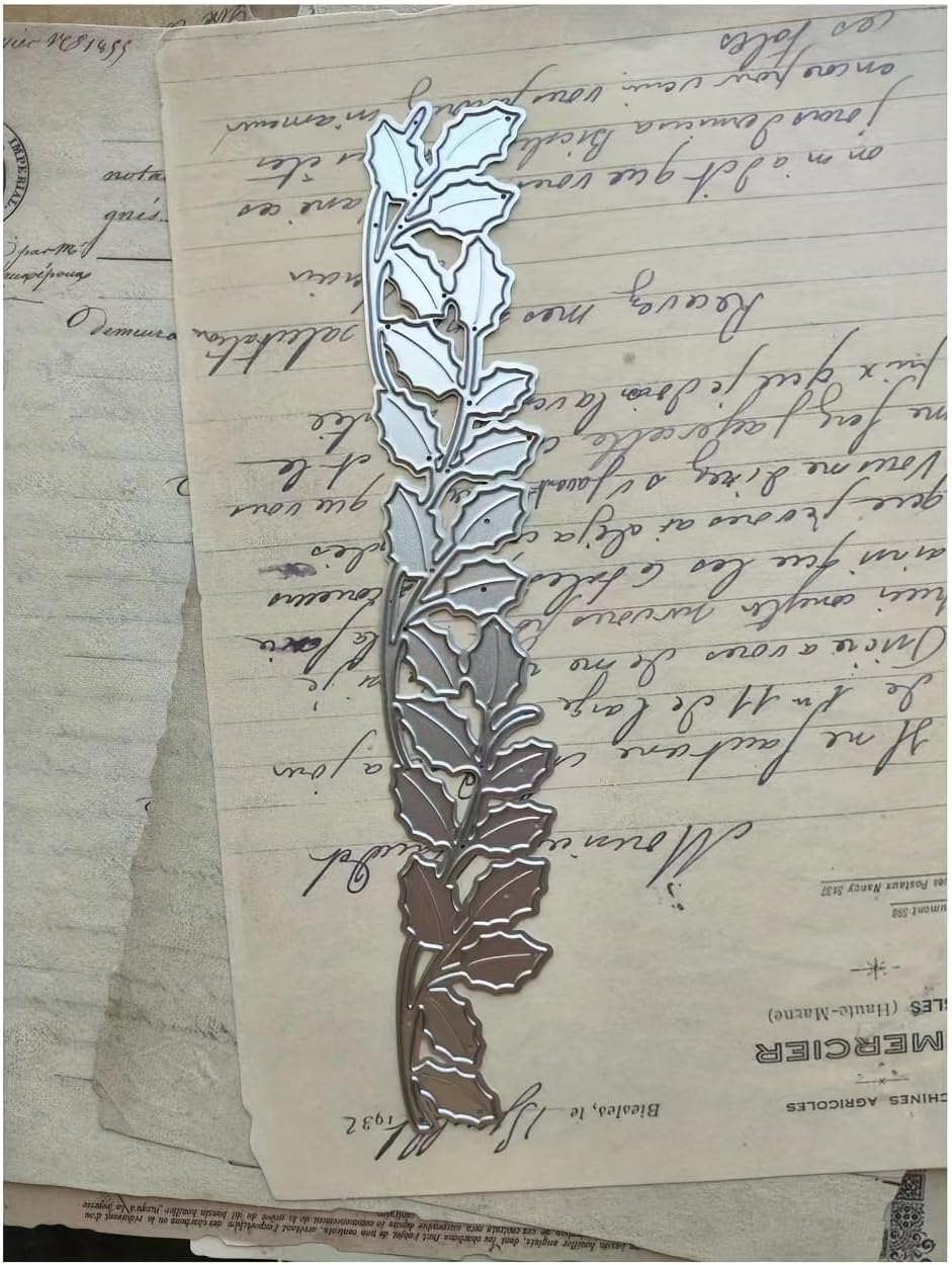 Lapoo Flowers Metal Cutting Die for Scrapbooking - Durable, Cut Stencils for DIY Scrapbook Photo Album Decorative Paper Card, Card Making Supplies, Embossing (Branch 6 x 0.9 in)