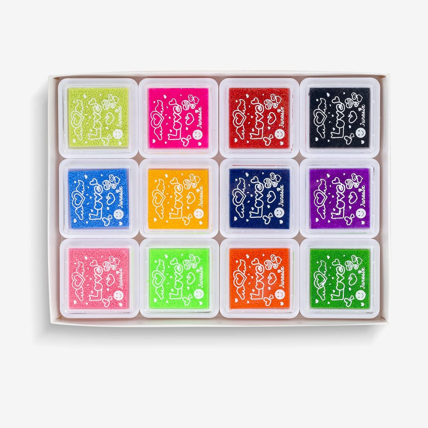 Ink Pad, 12 Colors Washable Stamp Pad for Kids…