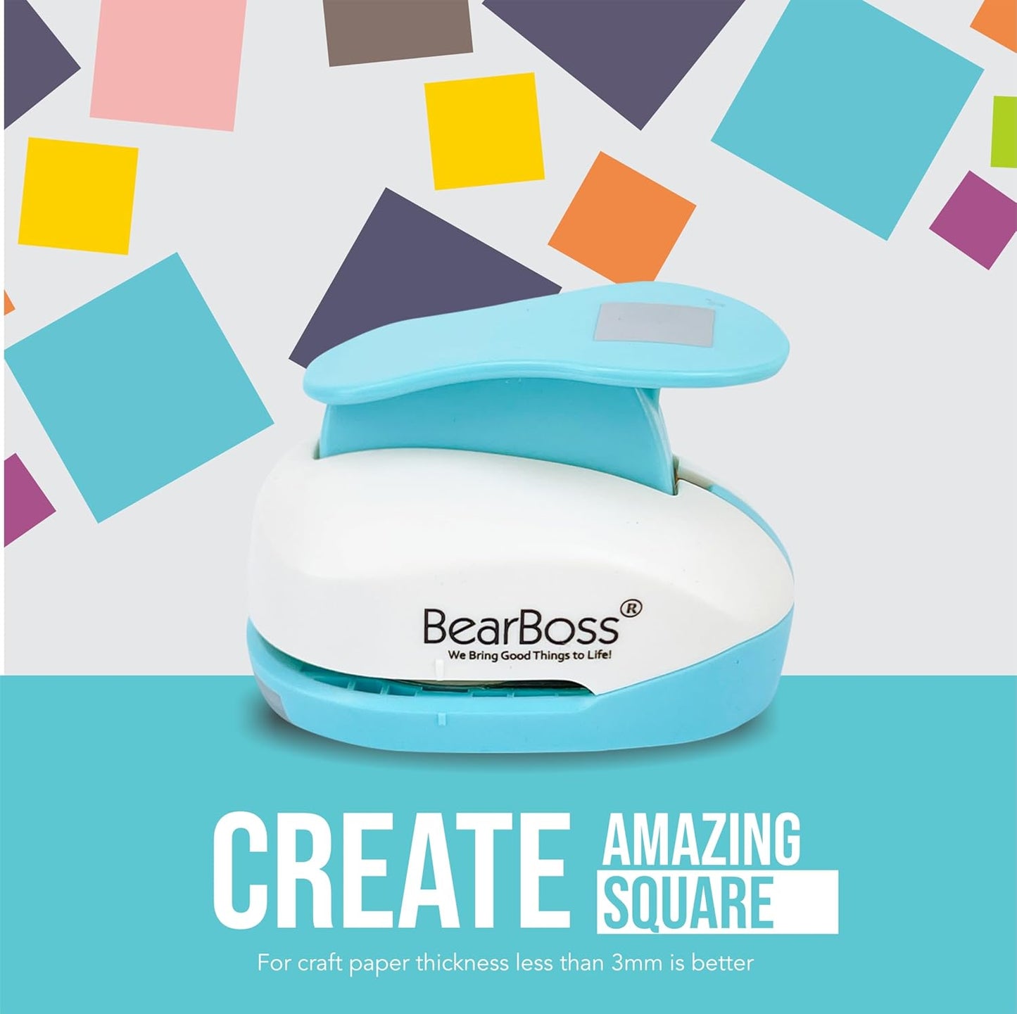 BearBoss 6 Craft Hole Punch Shapes 1 Inch Paper Punches for Crafting Handmade Scrapbooking Punches Mix Shapes Designs for Kindergarten Teacher Office Supplies Kids