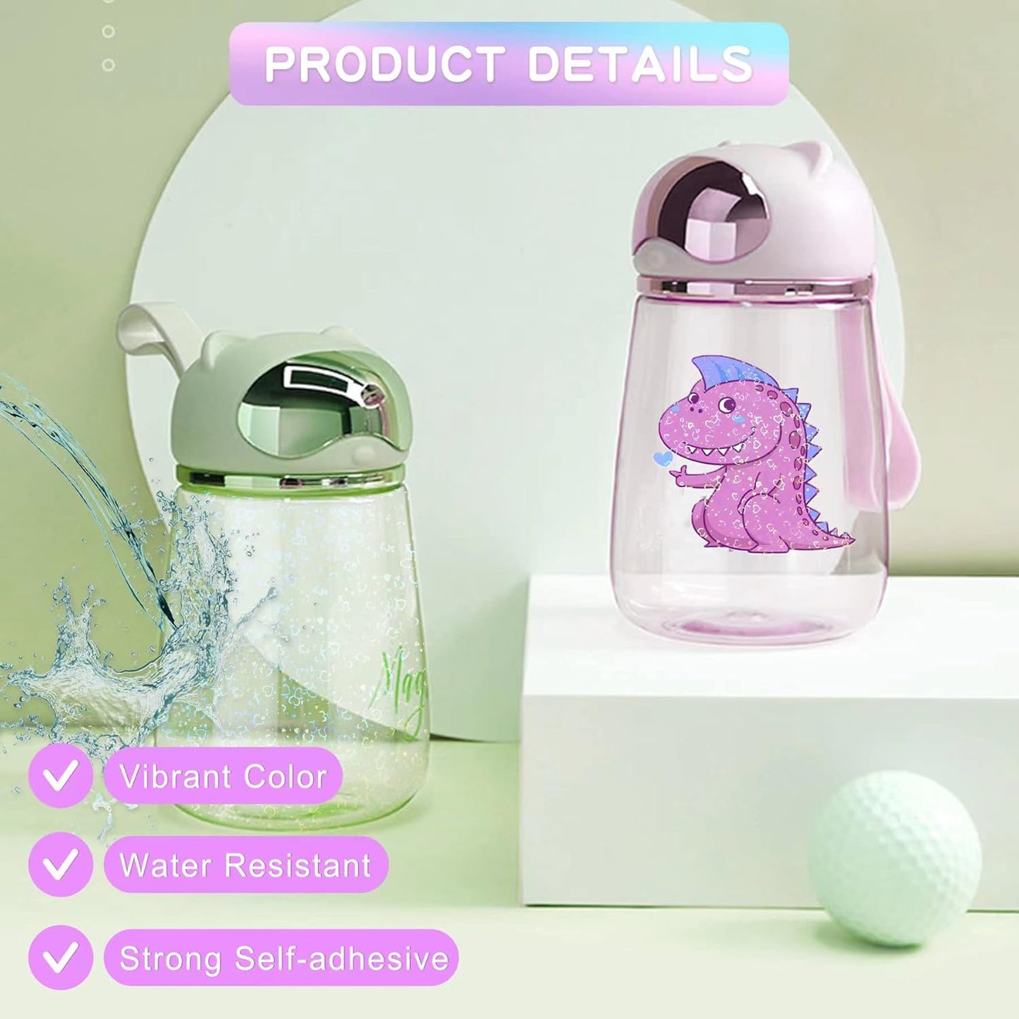 Holographic Sticker Paper, 36 Sheets Transparent Holographic Vinyl Overlay Lamination Sheets, Clear Self Adhesive Laminate Sticker Film for Stickers DIY Crafts, Heart Patterns - 8.5x11 Inch