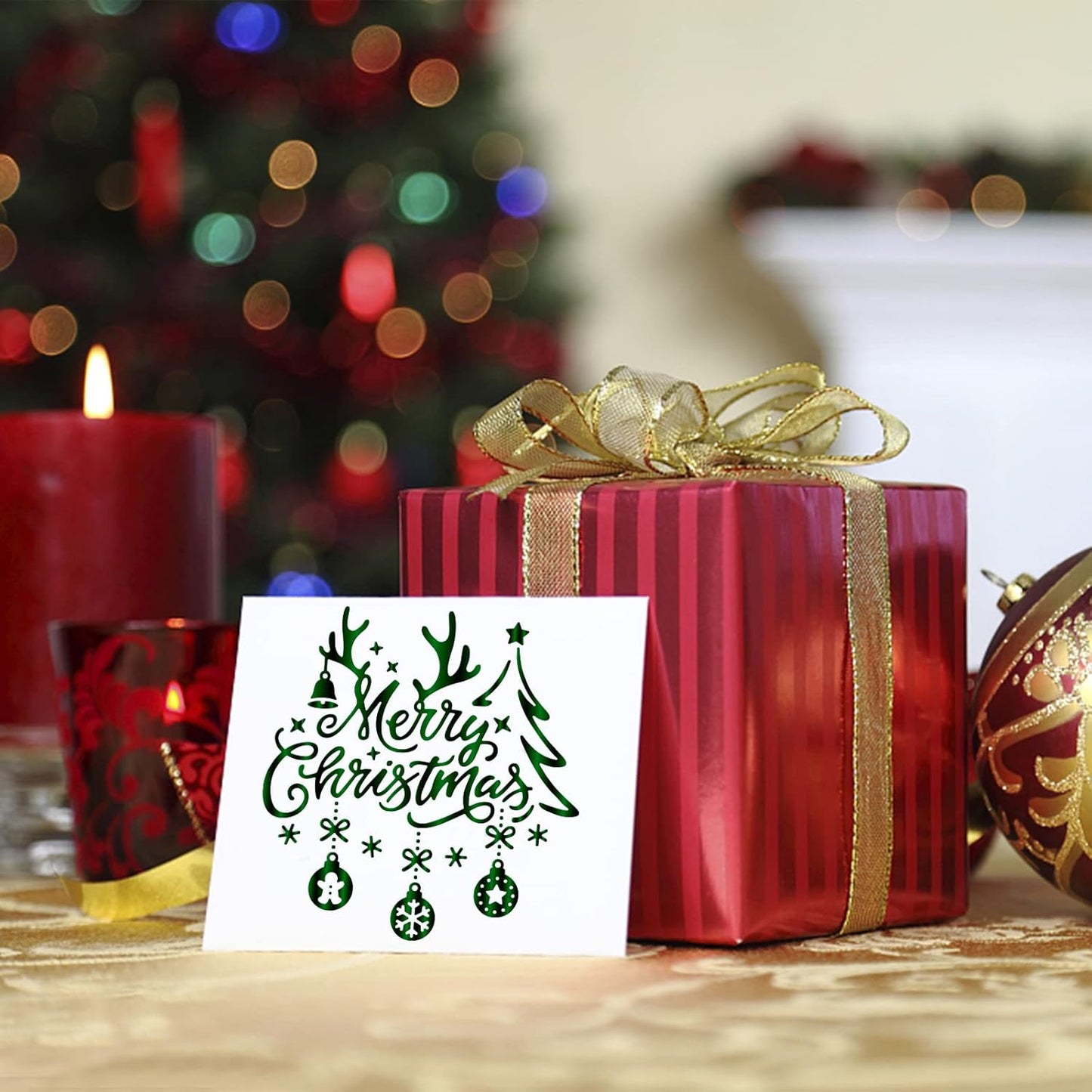 ORIGACH 2 PCS Merry Christmas Hot Foil Plate for Card Making DIY Scrapbooking Paper Decor Embossing Foil Handmade Craft