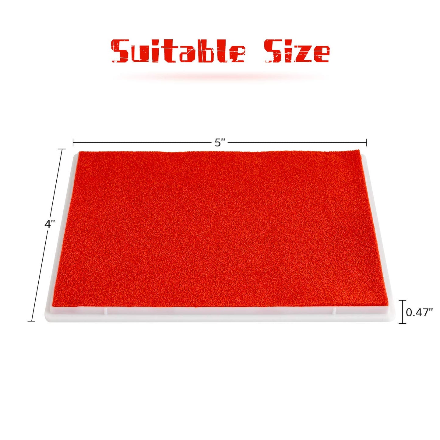 Ink Pad, 5x4'' Washable Non-Toxic Ink Stamp Pad for Baby Footprint Handprint, Red