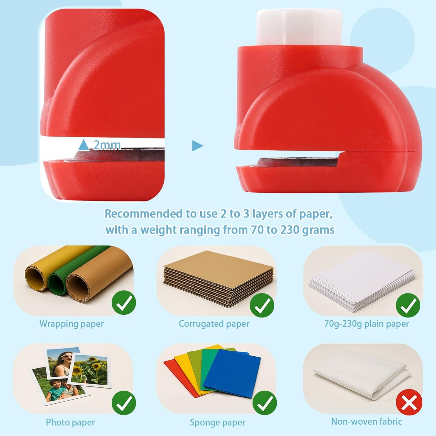 LOVEINUSA 10 PCS Flower Shaped Craft Hole Punch Set for DIY Crafting, Scrapbooking,Tissue Paper for Gift Bags, Festival Wedding Paper DIY Projects, Gift Tags, Mini Cutter Nail Arts Crafts