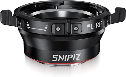 SNIPIZ PL-RF Lens Mount Adapter with Rotary Lock Compatible with PL Lens to Canon RF Mount Cameras EOS R EOS Ra EOS RP EOS R5 EOS R6 EOS R3