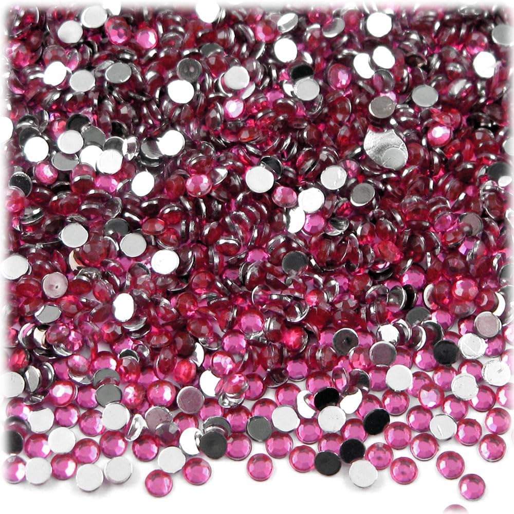 The Crafts Outlet 1,440pc Rhinestones Round 3mm (10ss) Flatback Light Orange