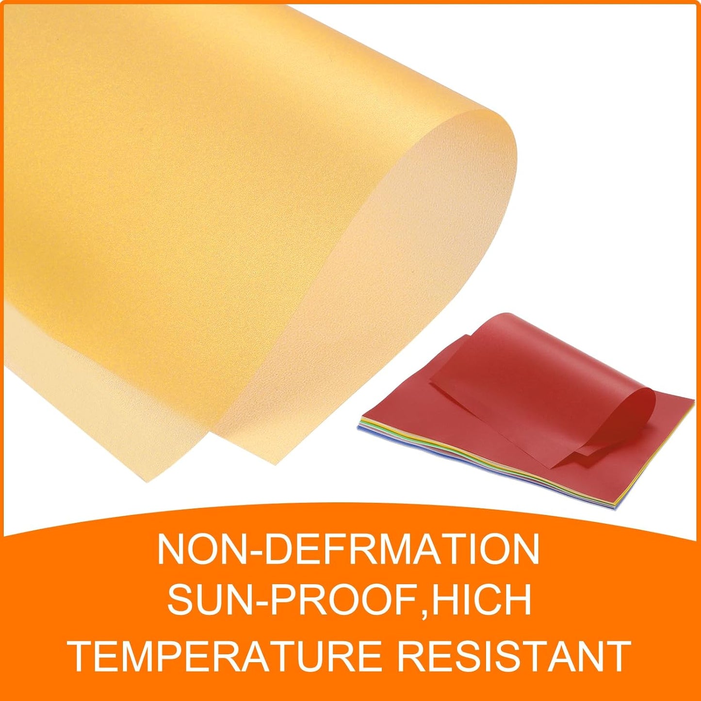 MECCANIXITY Colored Vellum Paper, 50 Sheet Gold Transparency 11.7 x 8.2 Printable Vellum Paper, Translucent Vellum Sheets for Printing Wedding Invitations, Ink Jet Laser Printer