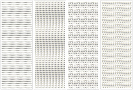 1799pcs Self Adhesive Face Pearl Gems Stickers, Hair Gems Rhinestones Stickers, Bling Jewels for Makeup, Crafts, Home Decor Scrapbooking Embellishments, 4 Sizes 3mm/4mm/5mm/6mm(Beige Pearl)