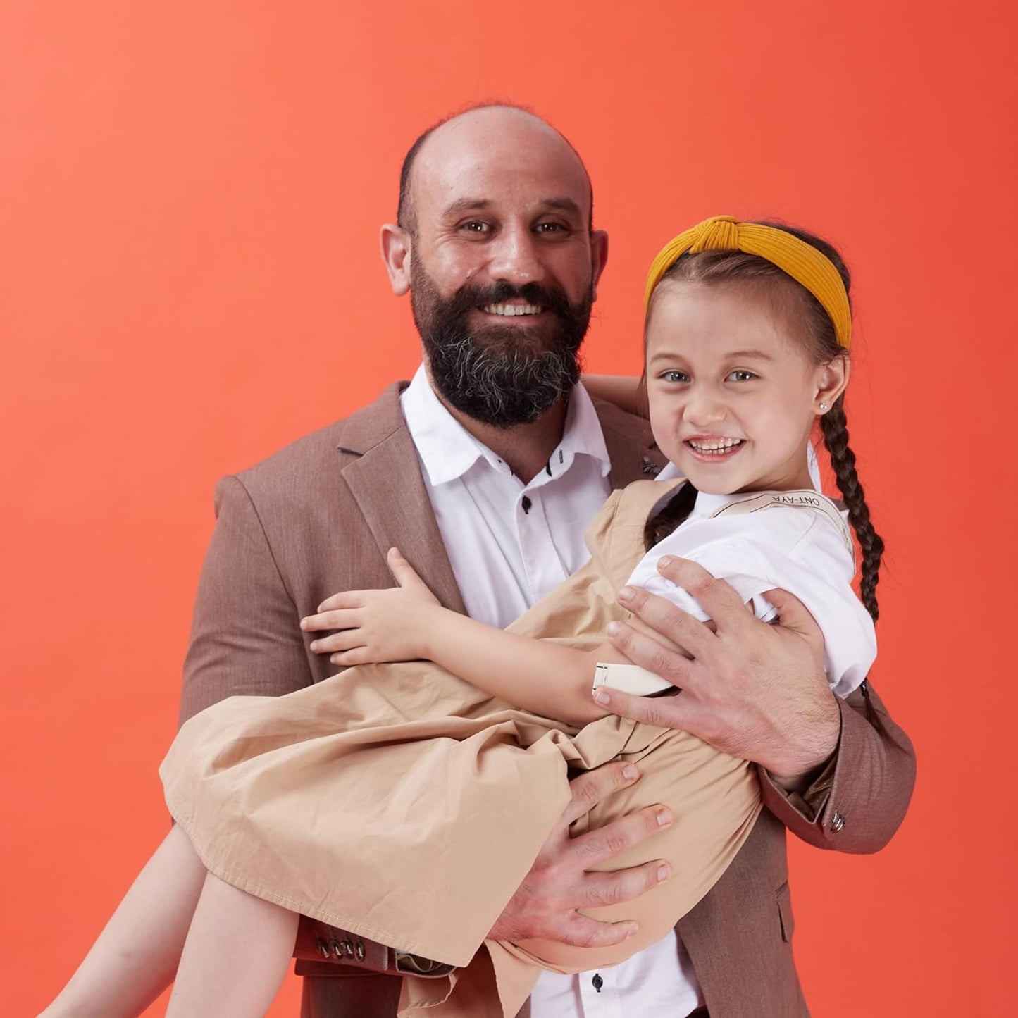 Seamless Photography Background Paper Roll, Blue Photo Paper Backdrop for Photography, Video and Streaming (Bright Orange, 53" x16')