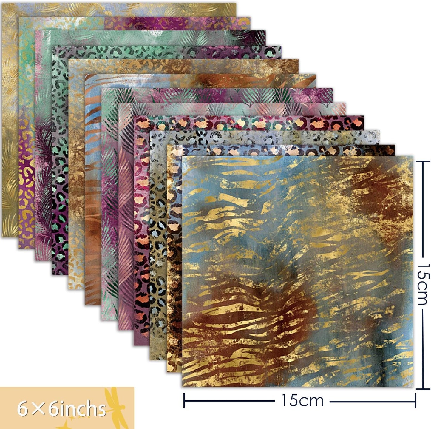 YASMEN 6"x6" Scrapbook Paper Pad - 24 Sheets of Patterned Cardstock for Card Making, Scrapbooking, Junk Journal, DIY Gift Cards - Single-Sided Decopodge Decorative Craft Paper