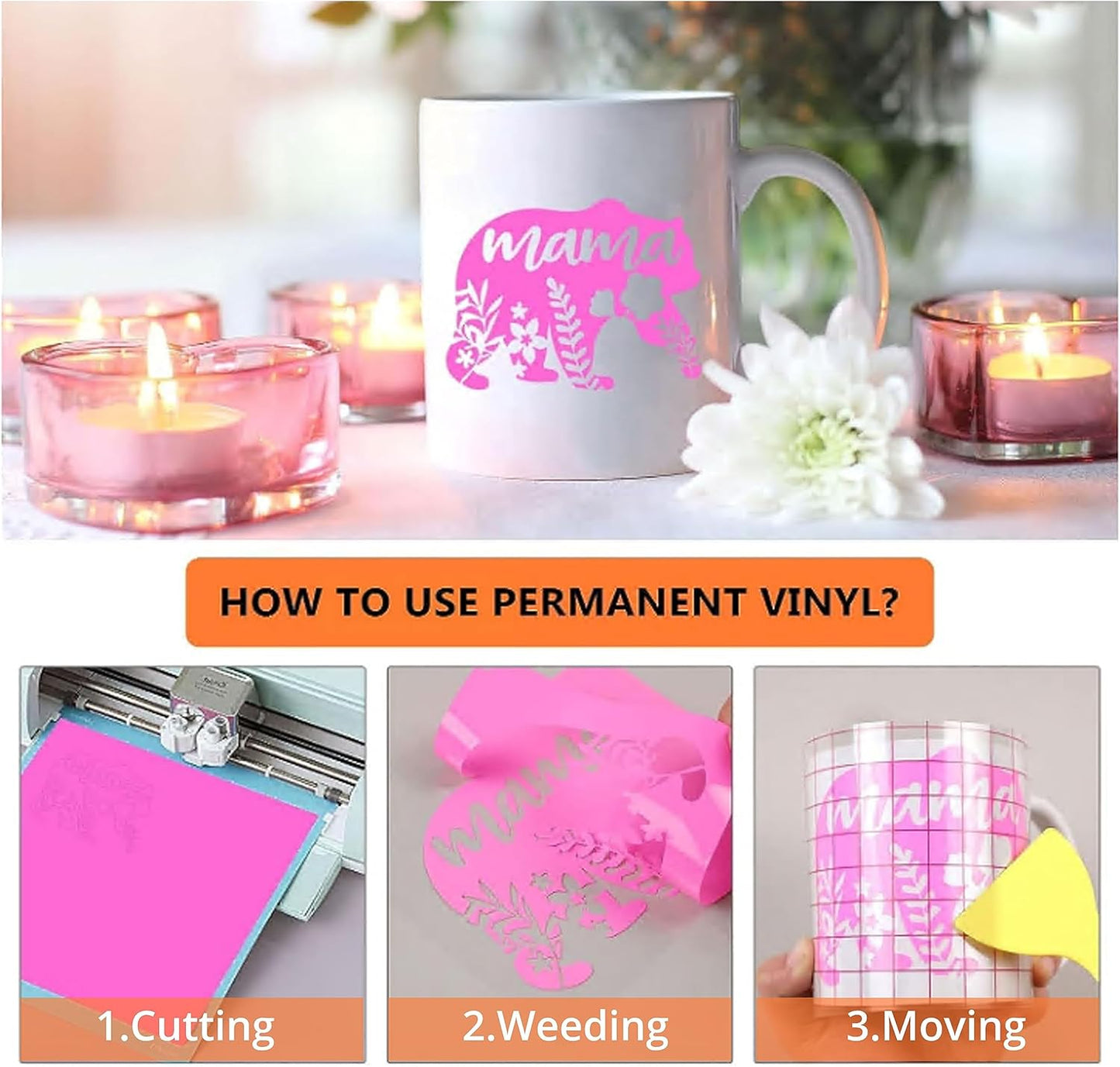 HTVRONT Matte Permanent Vinyl for Cutting Machine - 14 Pack 12" X 12" Permanent Adhesive Vinyl Sheets for Craft Projects, Color Adhesive Bundle Compatible with Cricut Cutting Machine, Silhouette Cameo