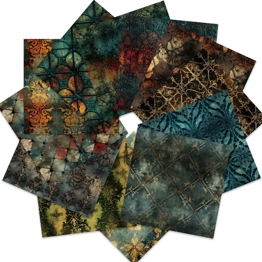 Vintage Window Scrapbook Paper Pad Color Boho Patterned Paper 6×6,24 Sheets Single-Sided Scrapbooking CardStock Papers Pad for Holiday Cardmaking DIY Origami Journaling.