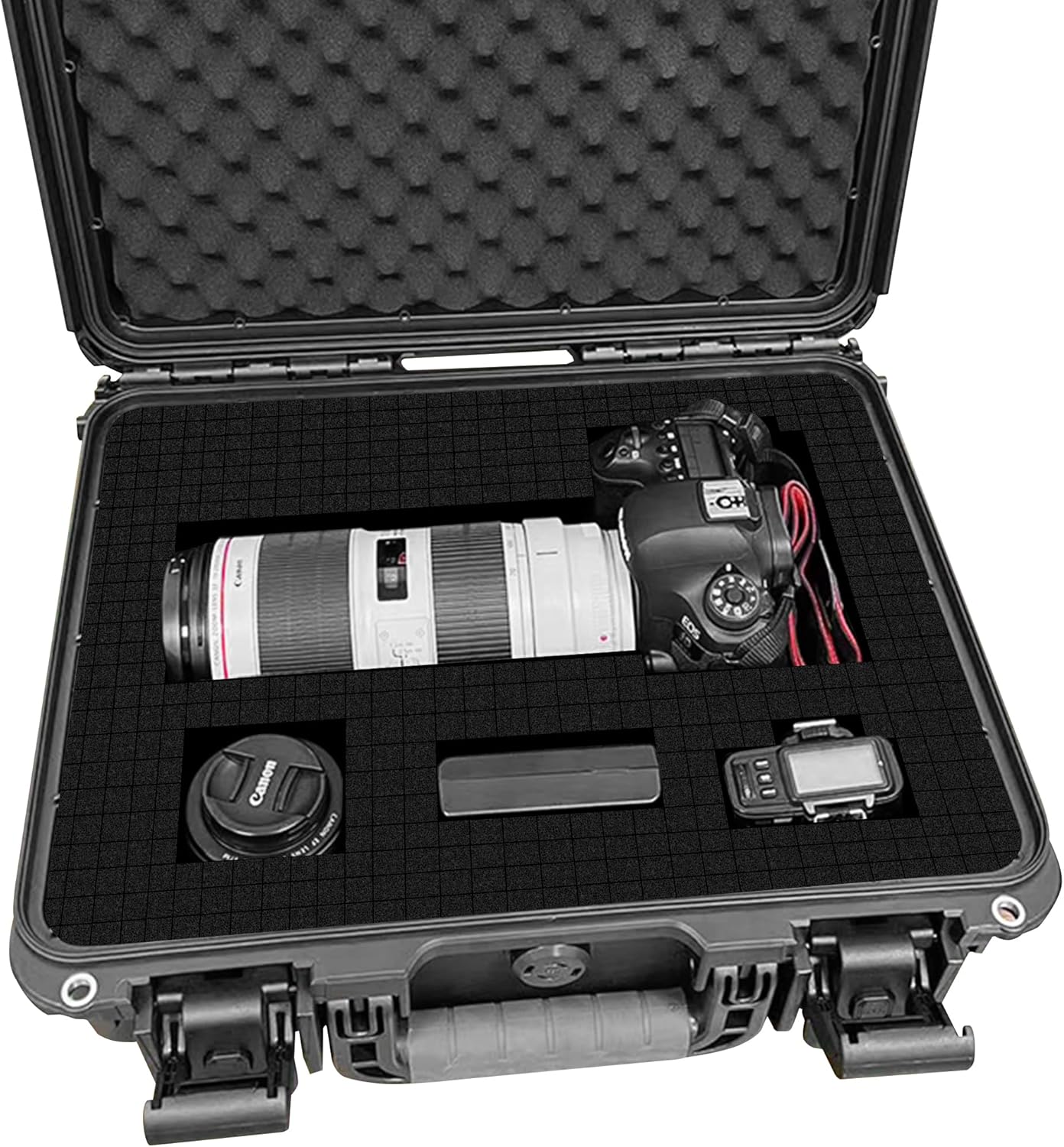 DECOHS 6 Pcs Pick Apart Foam Inserts- 2 Size Pick and Pluck Foam Sheets- Pluck Pre Cubed Foam Pads for Toolbox Game Box Cases Camera Storage Drawer