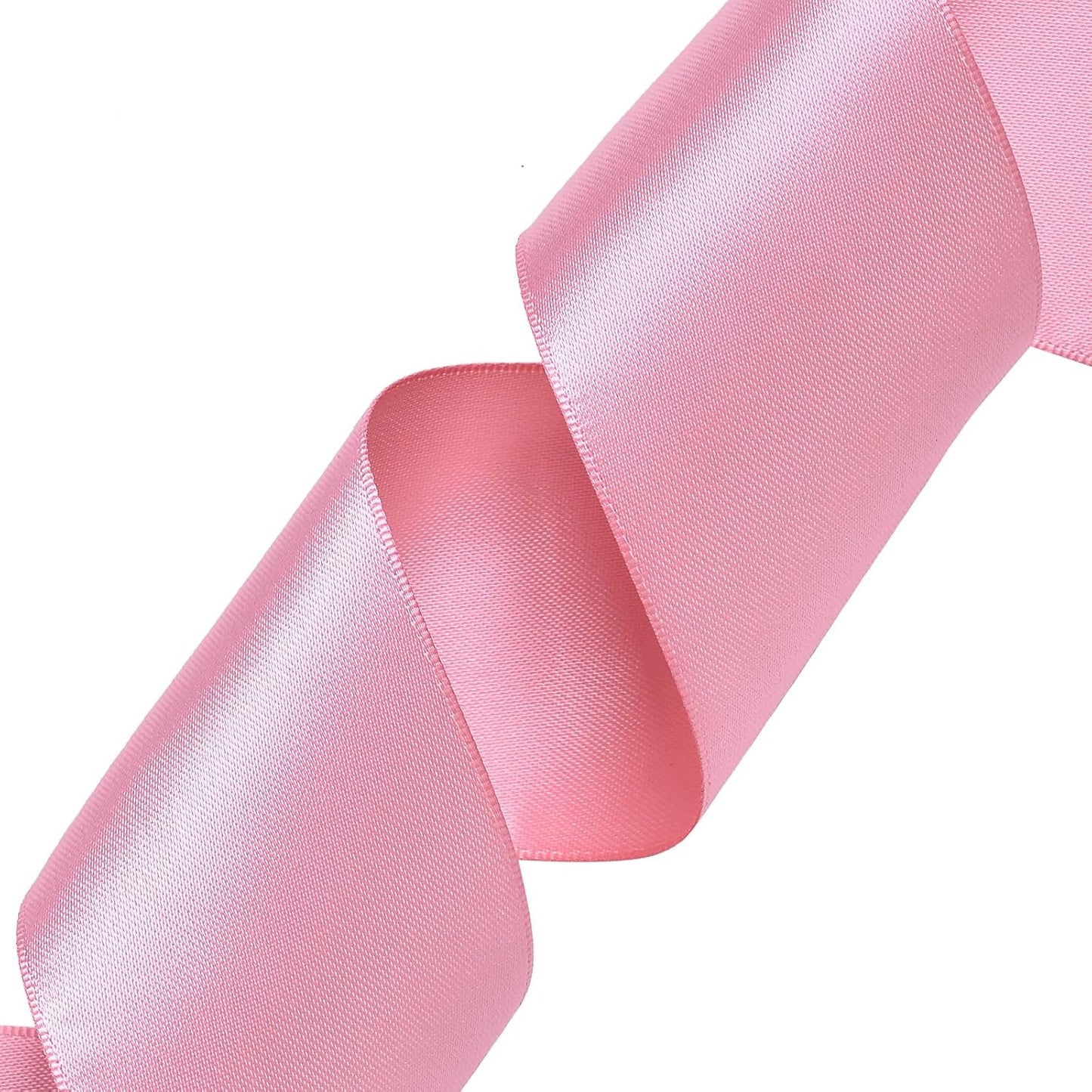 YAMA Rose Gold Double Faced Satin Ribbon, 2 Inch 25 Yards, Dusty Pink Ribbon Great for Crafts Bows Flower Bouquet Wedding Home Decor Gift Wrapping