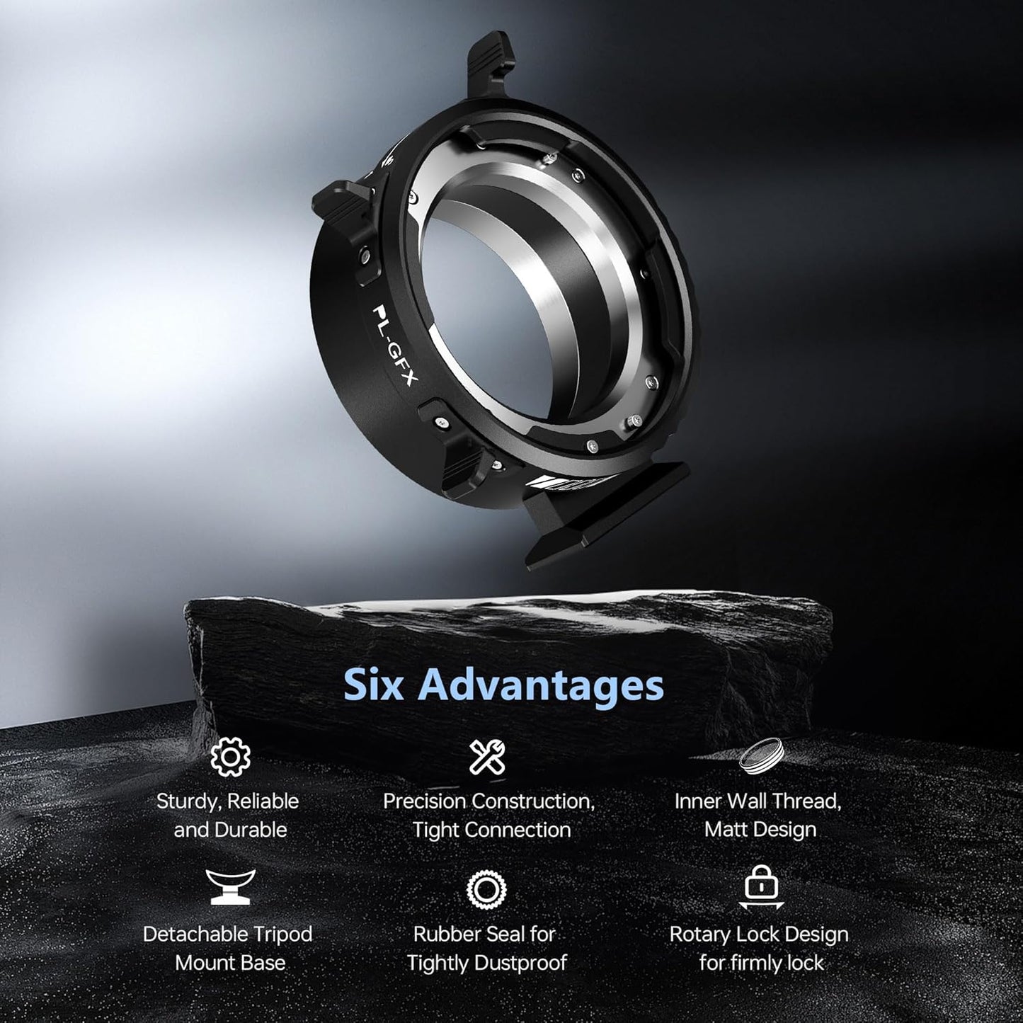 VILTROX PL-GFX Lens Adapter, Lens Converter Ring Camera Lens Mount Adapter Ring Compatible with PL Lens to Fuji G Mount GFX Cameras Fuji GFX100S,GFX100,GFX50R,GFX50S,GFX50S II/PL-GFX Pro