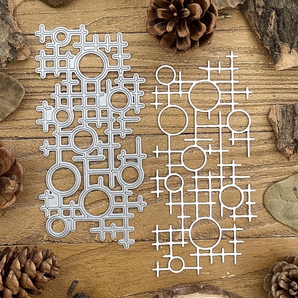 Lapoo Flowers Metal Cutting Die for Scrapbooking - Durable, Cut Stencils for DIY Scrapbook Photo Album Decorative Paper Card, Card Making Supplies, Embossing (Retro Punk Texture 5.2 x 2.5 in)