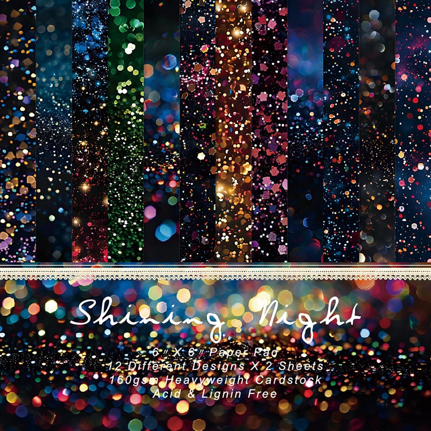 YASMEN 6"x6" Scrapbook Paper Pad - 24 Sheets of Patterned Cardstock for Card Making, Scrapbooking, Junk Journal, DIY Gift Cards - Single-Sided Decopodge Decorative Craft Paper