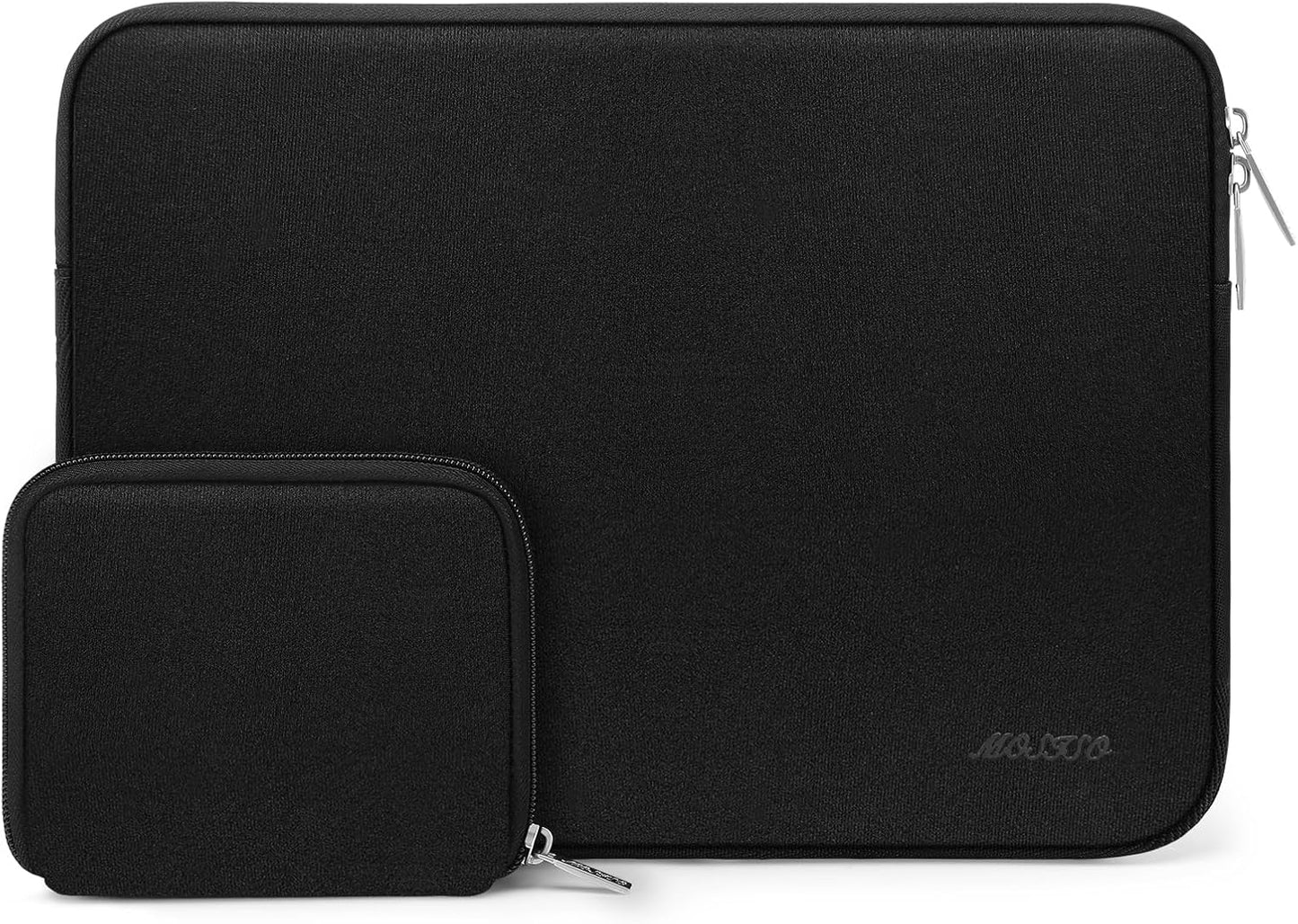 MOSISO Laptop Case 15 inch, 15 inch Laptop Sleeve Bag Compatible with MacBook Air 15 M4 A3241 M3 A3114 M2 A2941 2025 2024 2023, Dell XPS 15, Neoprene Computer Sleeve Bag with Small Case, Black