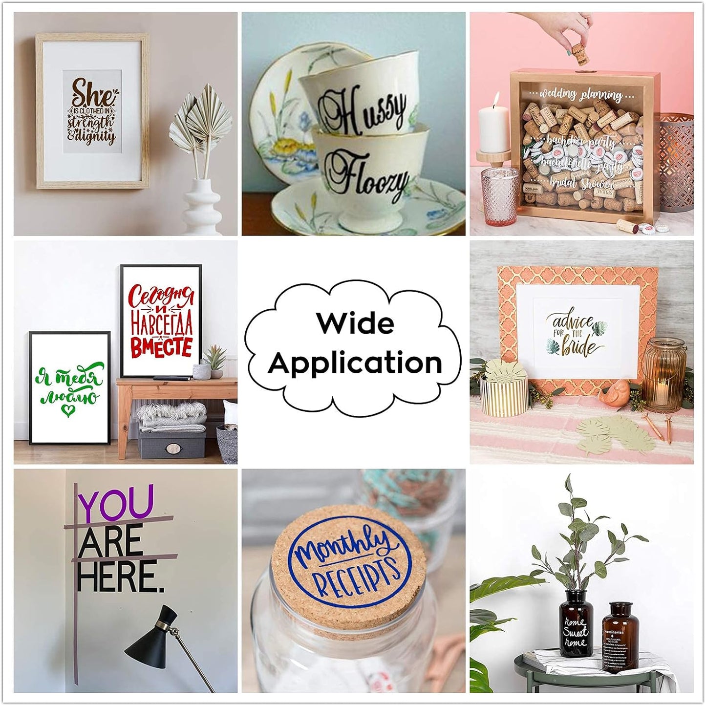 HTVRONT Black Permanent Vinyl, 12 Pack Black Vinyl for Cutting Machine - 10 Permanent Sheets 12" x 12"& 2 Transfer Tape Sheets for Party Decoration, Sticker, Craft Cutter, Car Decal (Glossy)