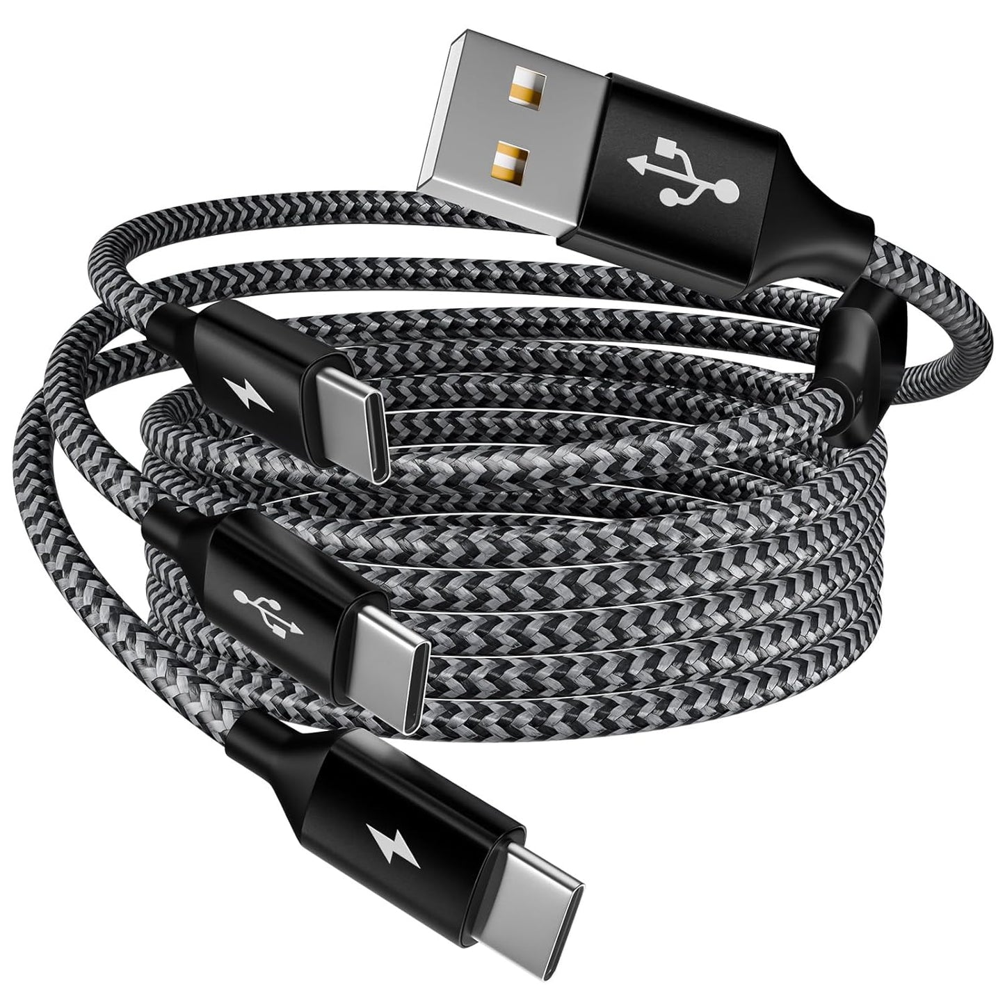 Multi Charging Cable,USB C Splitter Cable,3 in 1 Fast Charging Cord with 3 Type-C Port for iPhone 17 16 Pro Max Galaxy S23 S22 S10 Note 20 Cell Phones Tablets and More,1Pack 5FT