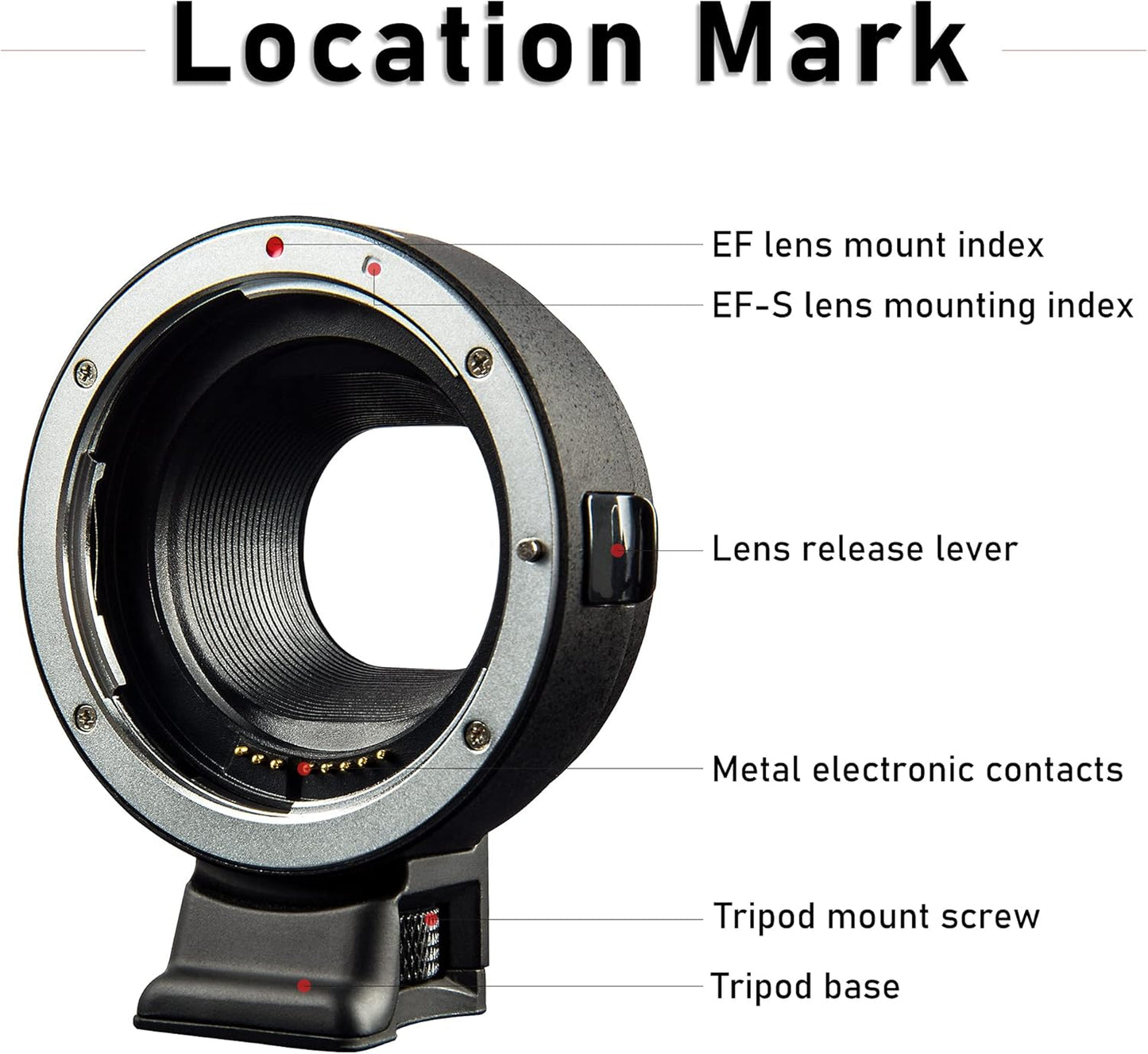 VILTROX EF-EOS M Mount Camera Adapter,Autofocus Lens Converter Ring,EF-M Lens Adapter Compatible with Canon EF/EF-S Series Lens/Canon EOS M Series Mirrorless Camera EOS M1 M2 M3 M5 M6 M10 M100