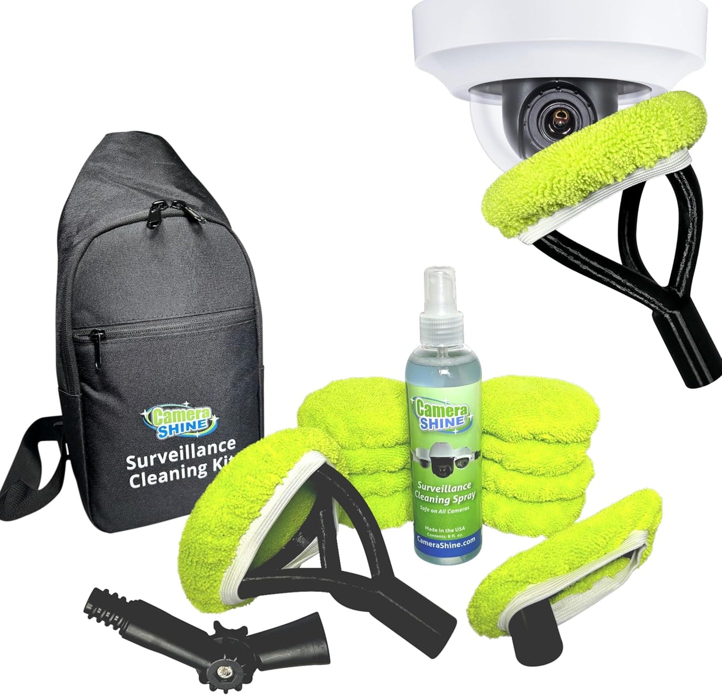 PRO Surveillance Cleaning Kit - Safely Clean Any Security Camera Safely from The Ground