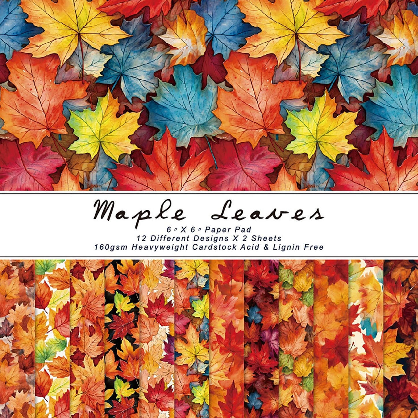 YASMEN 6"x6" Scrapbook Paper Pad - 24 Sheets of Patterned Cardstock for Card Making, Scrapbooking, Junk Journal, DIY Gift Cards - Single-Sided Decopodge Decorative Craft Paper