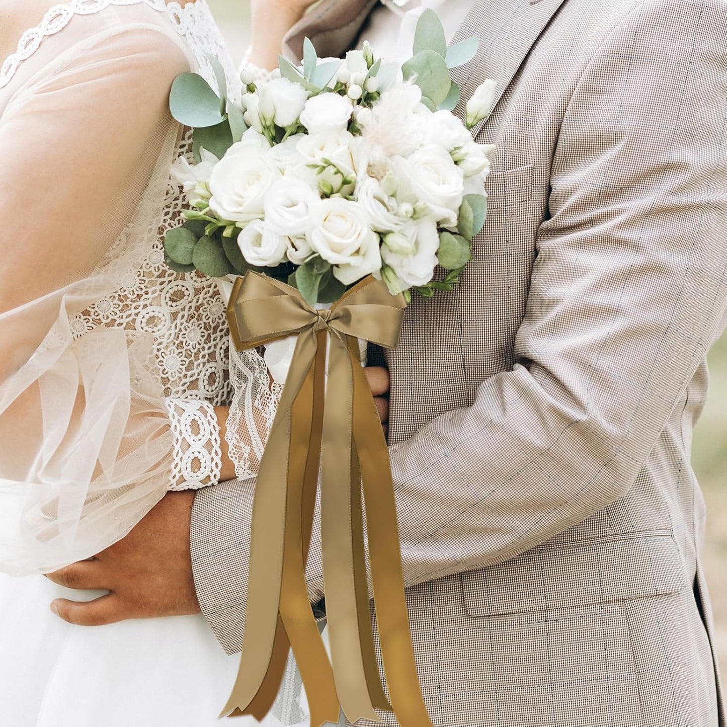 1 Inch Brown Satin Ribbons for Crafts, 6 Rolls Single-Faced Brown Assorted Ribbons for Gift Wrapping Flower Bouquet Wedding Invitations Bridal Shower Hair Bows Garland Party Decor