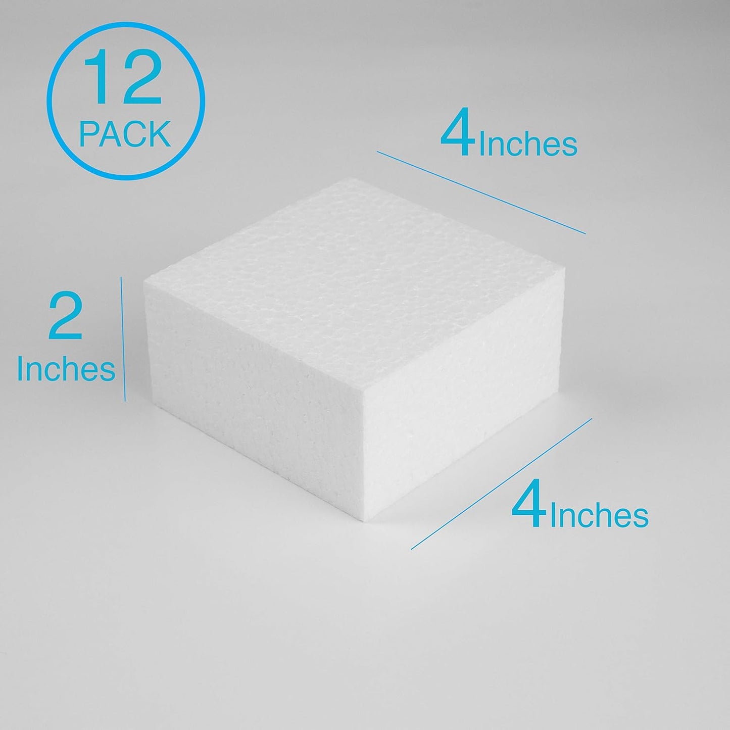 Silverlake 4x4x2 Craft Foam for Styrofoam Block Projects (12-Pack)