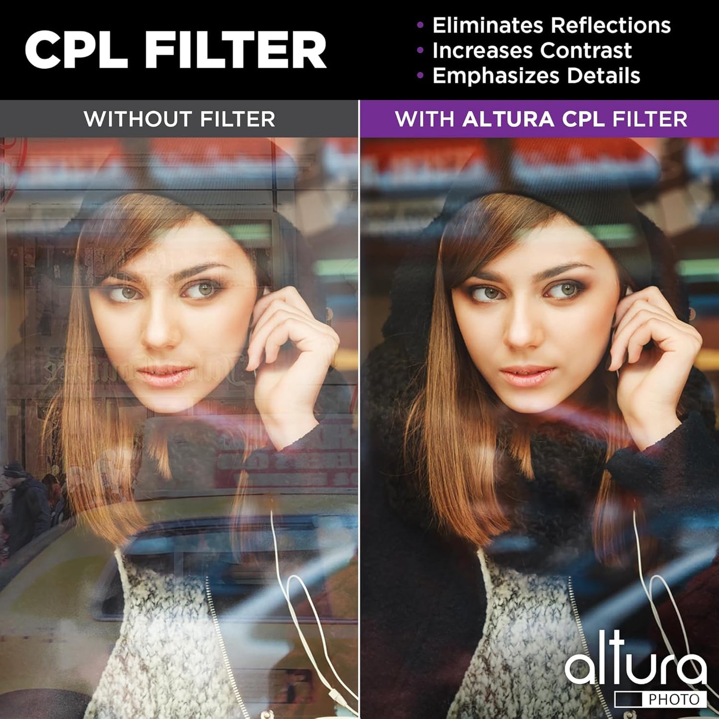 Altura Photo 77mm Lens Filter Kit - Multi-Coated UV Protector, CPL Polarizing and ND Neutral Density Filters + Case for Camera Accessories & Lenses