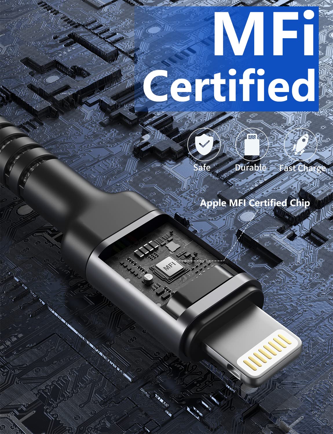 PRAKIE USB C to Lightning Cable 3FT 2Pack iPhone Fast Charger Cable [MFI Certified] 1M USBC to Lightning Apple Type C Charger Cord for iPhone 13 12 11 Pro Max Mini X XS XR 8 Plus 10 SE iPad 8th