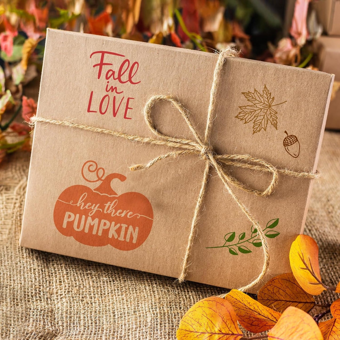 Whaline 4 Sheet Fall Thanksgiving Words Clear Stamps Greeting Words Pumpkin Maple Leaves Silicone Transparent Stamps Happy Fall Stamp Cards for DIY Craft Card Making Scrapbooking Embossing Album Decor