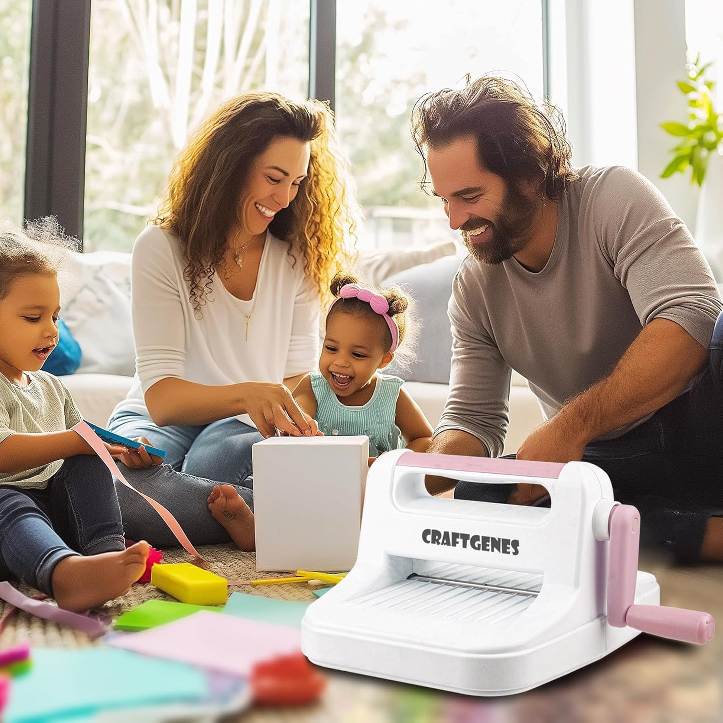 Die Cutting Machine and Embossing Machine – 6'' Opening Size for Cardmaking, Scrapbooking, and DIY Crafts – Complete Set with A5 Die Cuts, Embossing Folders, and Plates(Pink)