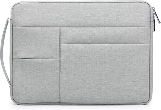 HYZUO 14-15 Inch Laptop Sleeve Bag for MacBook Air 15 M4 M3 M2, MacBook Pro 15, 15" Surface Laptop, XPS 14/15 Plus, Portable NoteBook Case for 14" HP Dell Lenovo ThinkPad Acer, Light Gray