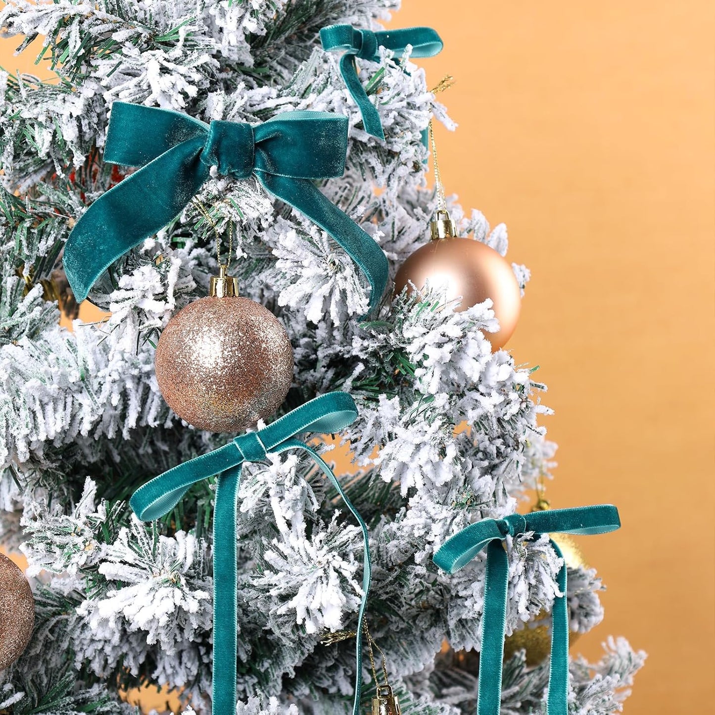 LaRibbons Thin Velvet Ribbon 3/8 Inch x 25 Yards, Dark Blue Velvet Ribbon for Christmas Tree, Gift Wrapping, Wreath Bow, Outdoor Decoration