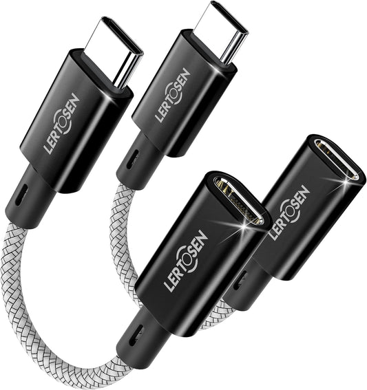 2 Pack Lightning to USB C Adapter,Lightning Female to USB C Male Cable Adapter Type C Charger Connector for iPhone 17 16 15 Pro Max Plus,Samsung S25/S24/S23,Fast Charging & Data Sync,Not for Audio/OTG