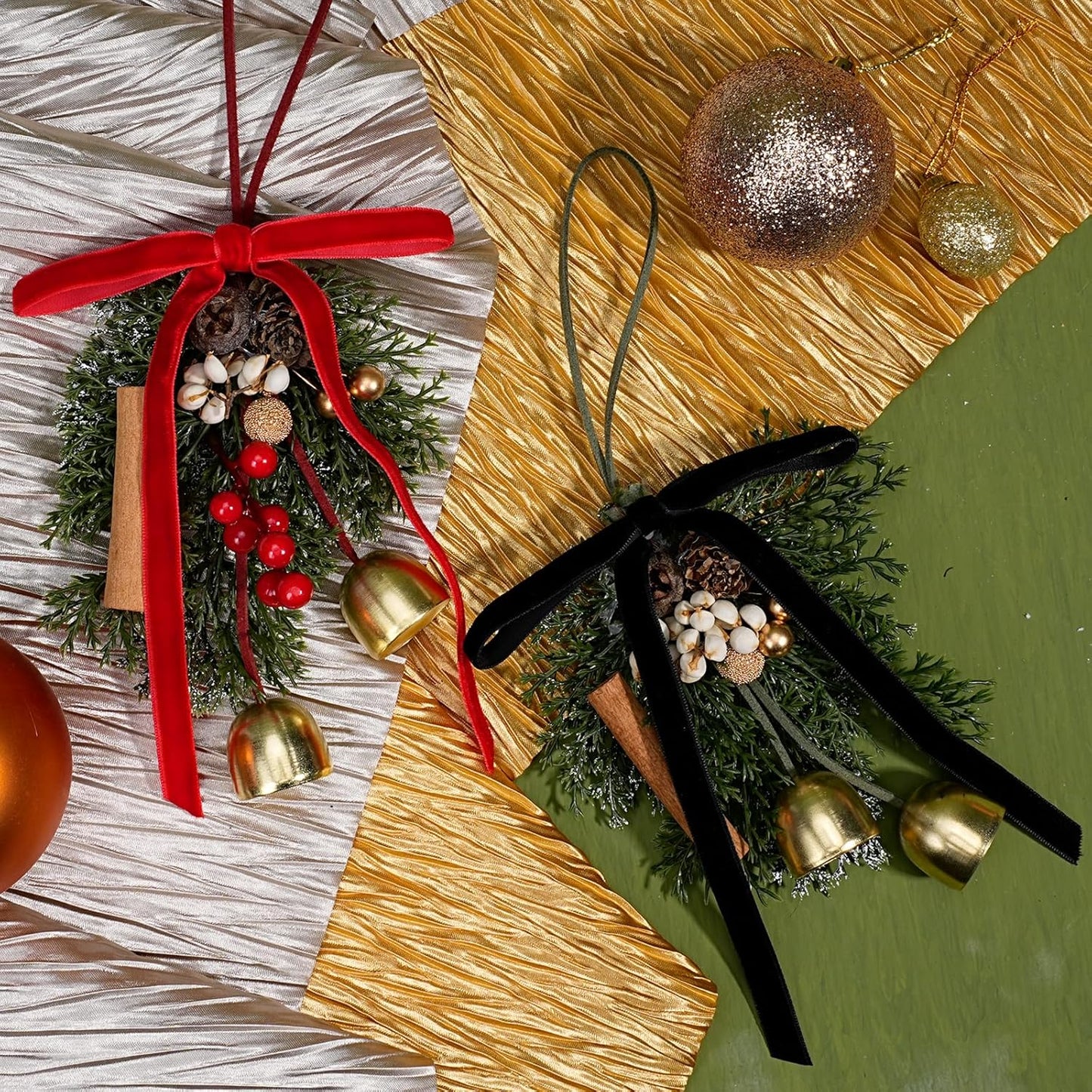 LaRibbons Thin Velvet Ribbon 3/8 Inch x 25 Yards, Black Velvet Ribbon for Christmas Tree, Gift Wrapping, Wreath Bow, Outdoor Decoration