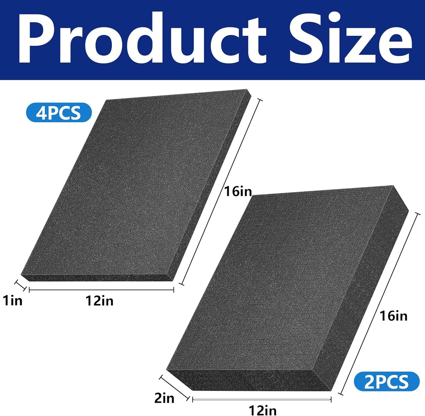 DECOHS 6 Pcs Pick Apart Foam Insert - 2 Size Pick and Pluck Sheets - Pre Cubed Pads for Cases, Toolbox, Game Box, Camera Storage Drawer