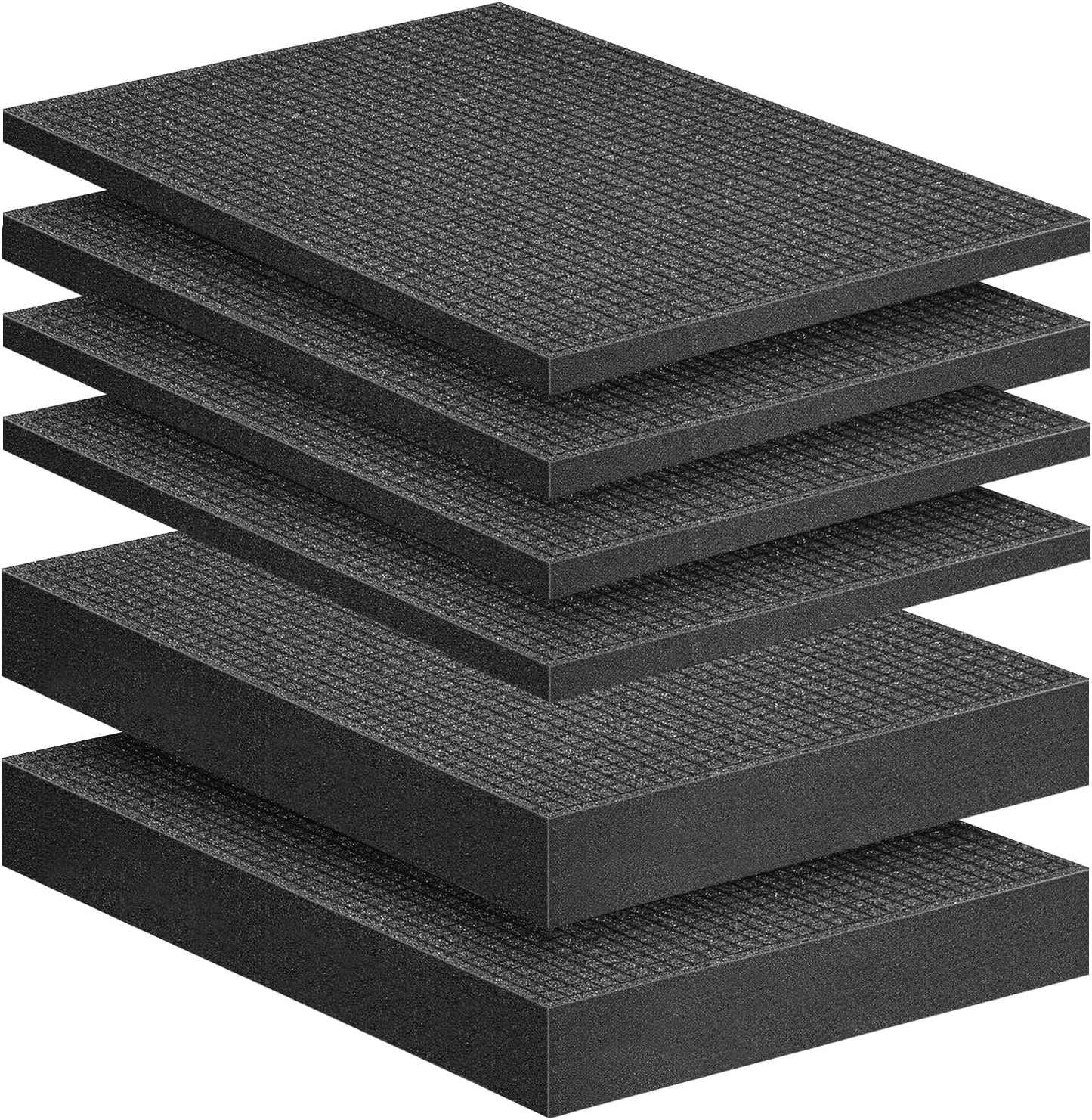 DECOHS 6 Pcs Pick Apart Foam Inserts- 2 Size Pick and Pluck Foam Sheets- Pluck Pre Cubed Foam Pads for Toolbox Game Box Cases Camera Storage Drawer